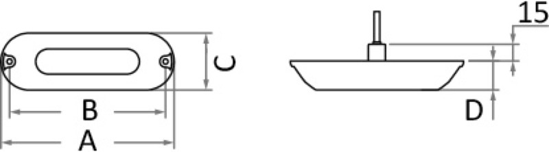 LED-Unterwasserscheinwerfer für Badeplattformen / Heckspiegel / Kiel (22316)