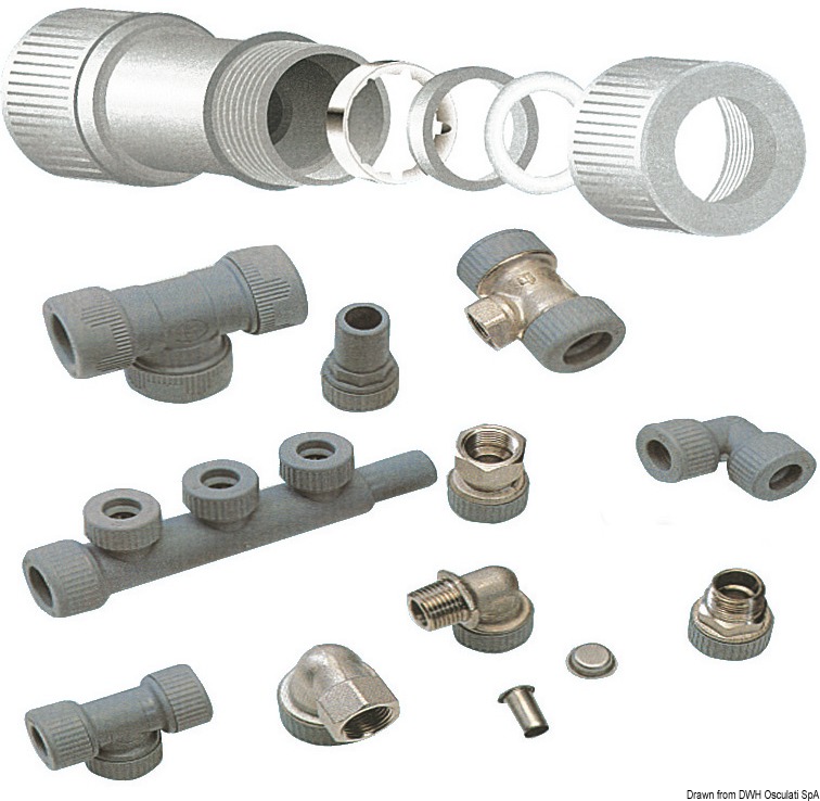 Hydrofix T-Anschluss aus Messing 1/2"