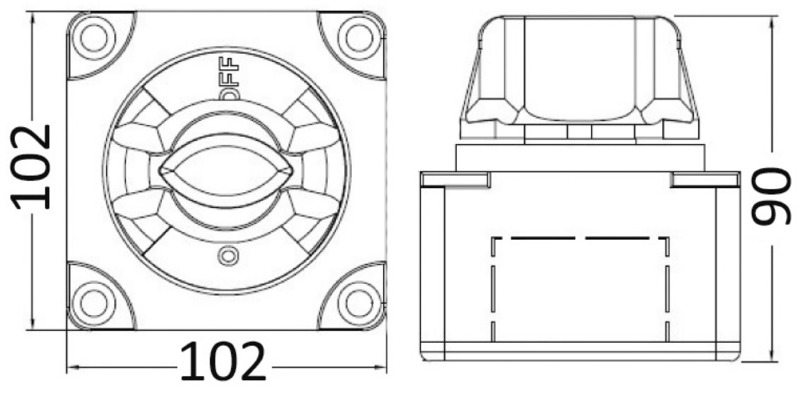 Batterietrennschalter / Einbau- oder Aufbauumschalter Electra HD
