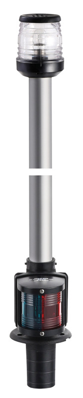 Lampenschaft Classic aus Aluminium mit Zweifarbenlanterne