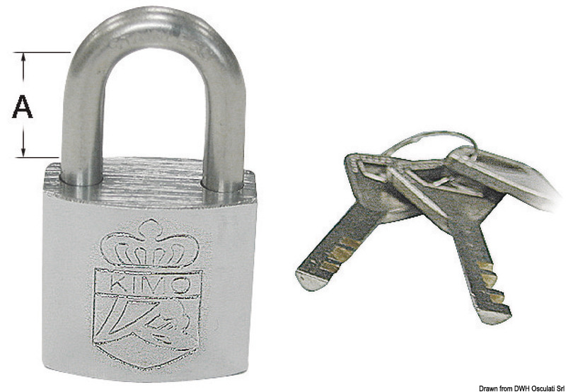 Set bestehend aus 4 Marine-Schlössern mit gleichem Schlüssel, ABLOY-Sicherheitssystem