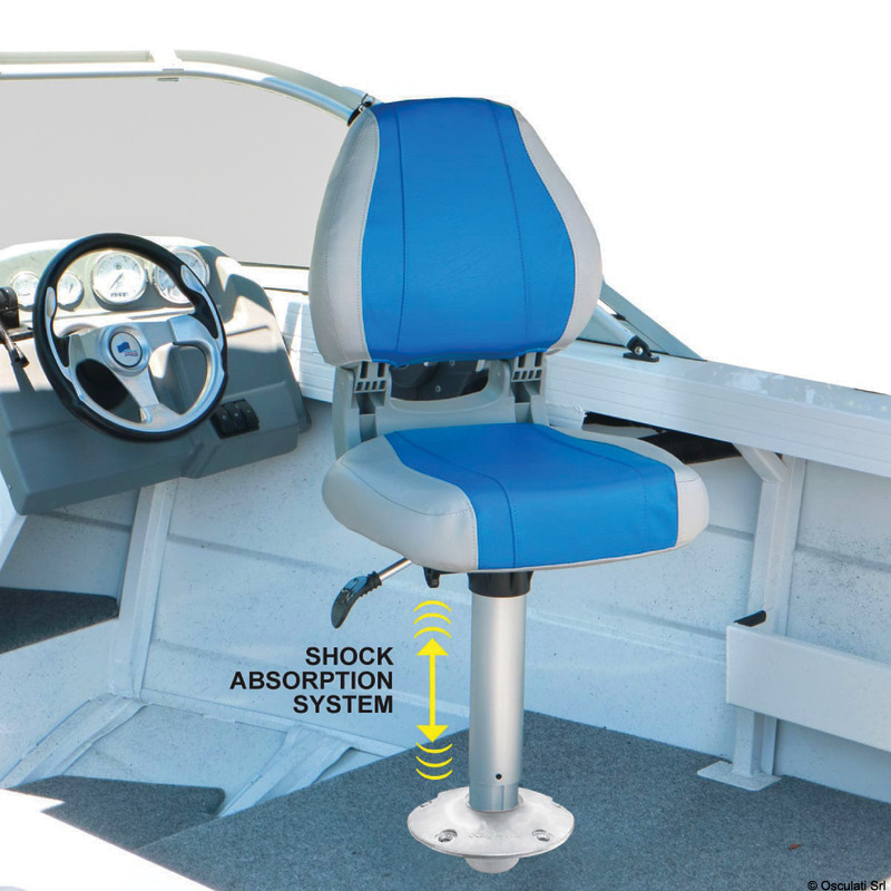 Waverider Sitzhalterung mit Stoßdämpfer, drehbarem Kopf und eingebautem Aluminiumsockel