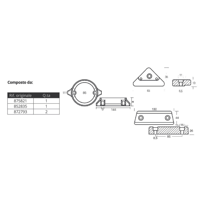 ALUMINIUM KIT VOLVO 290C DUAL PROP