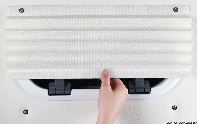 Pleated blind DOMETIC SkySol PleatedShade for portholes and small windows