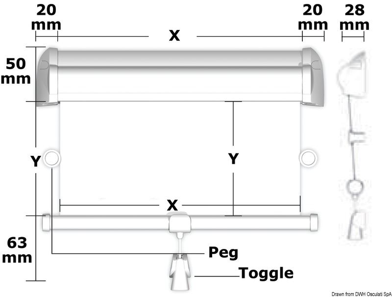 DOMETIC Skyshade Hatchshade 750 roller blinds for hatches and windows