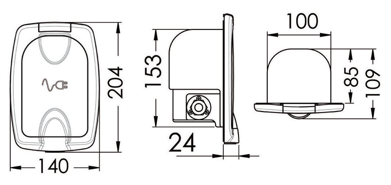 drehbarer Einbaustecker R-Evolve