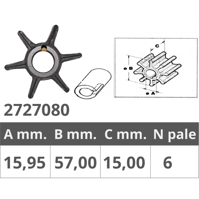 AUSSENBORDER IMPELLER FORCE 2T 35-45-55 HP