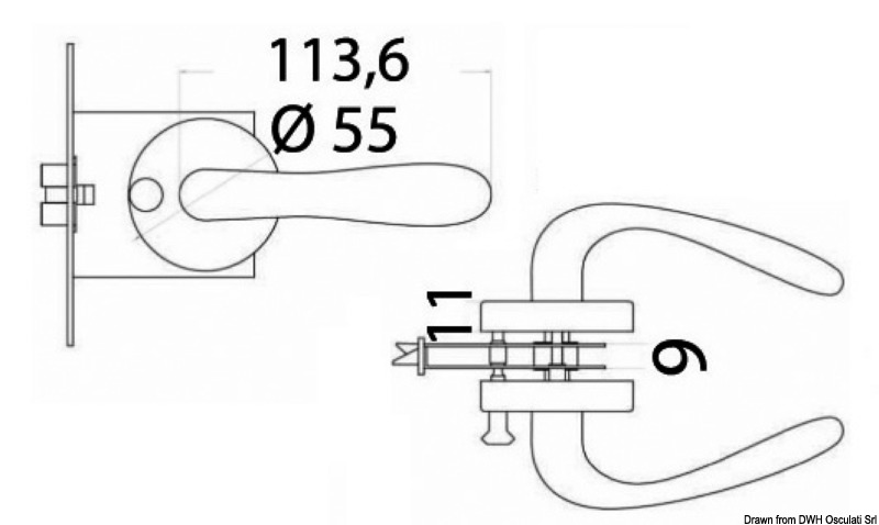 Reversierbares (RX-LX) Einsteckschloß mit Vibrationsschutz