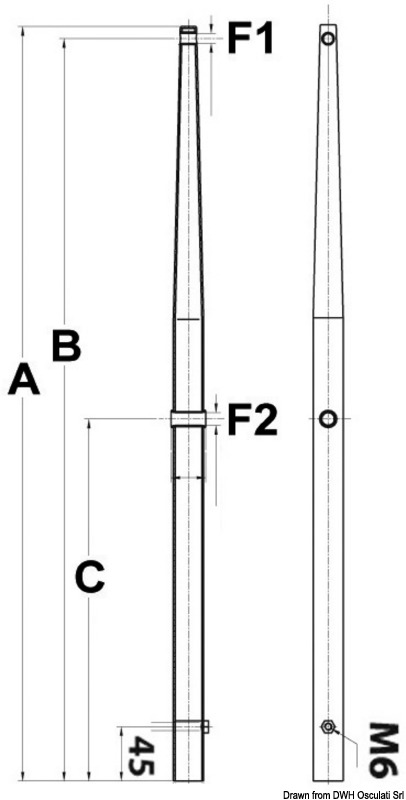 Aufsteck-Relingstütze