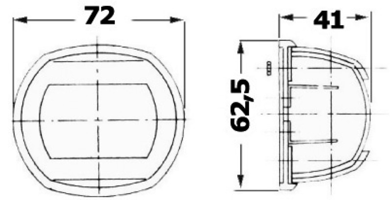 Navigationslichter Compact 12 LED aus AISI 316, hochglanzpoliert