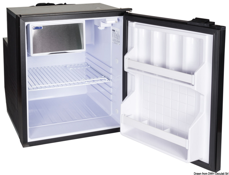Isotherm Kühlschrank mit hermetisch geschlossenem Secop Kompressor, wartungsfrei, 65 Liter - Silbert
