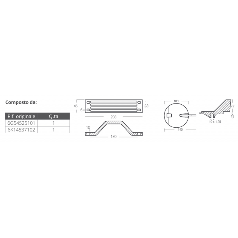 ALUMINIUM KIT YAMAHA 150-200 HP