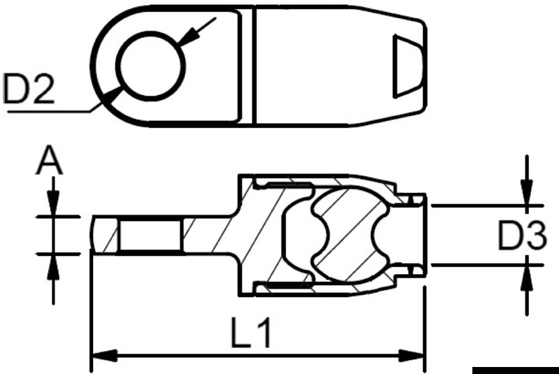 Augenklemmen für Textil-Takelung
