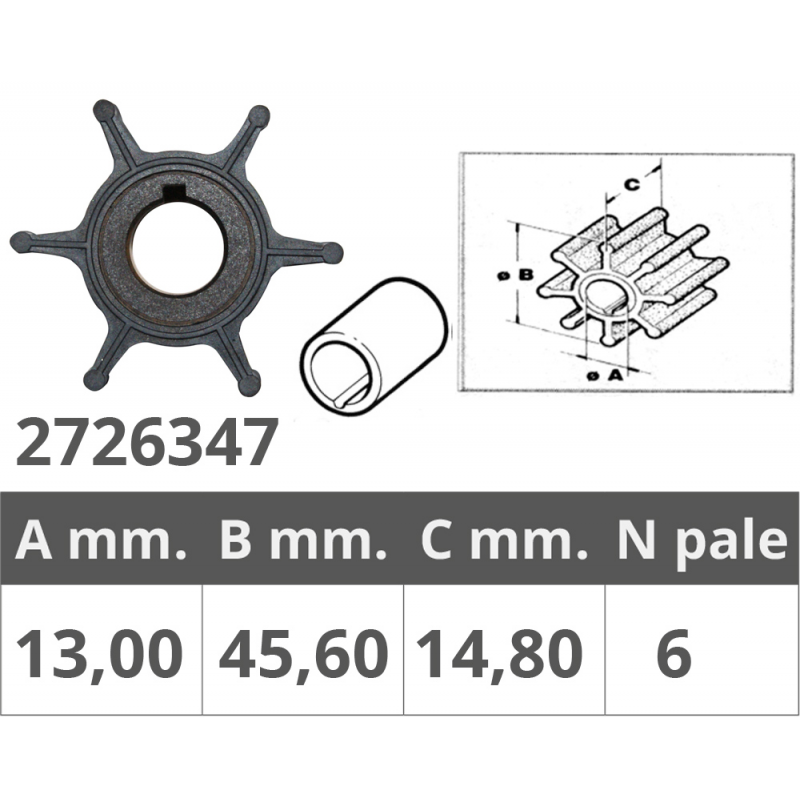 AUSSENBORDER IMPELLER HONAUS  4T 8-10HP