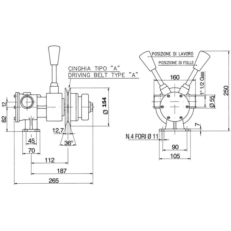 PUMPE PM40F M/KUPPLUNG