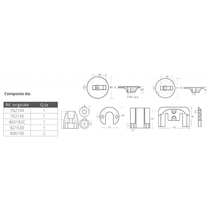 ALUMINIUM KIT MERCRUISER BRAVO III