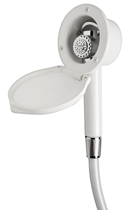 Deckdusche Elegant für Wandmontage und Dusche mit Druckknopf Mizar
