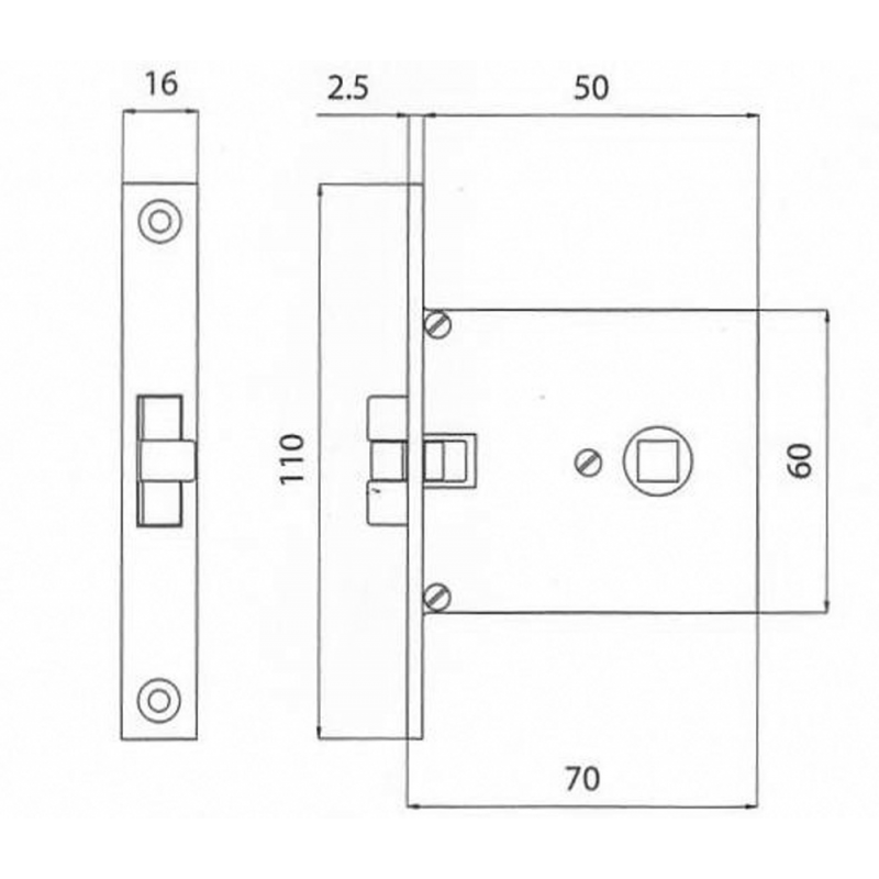 EINSTECKSCHLOSS mm70X60 OT.CROM.