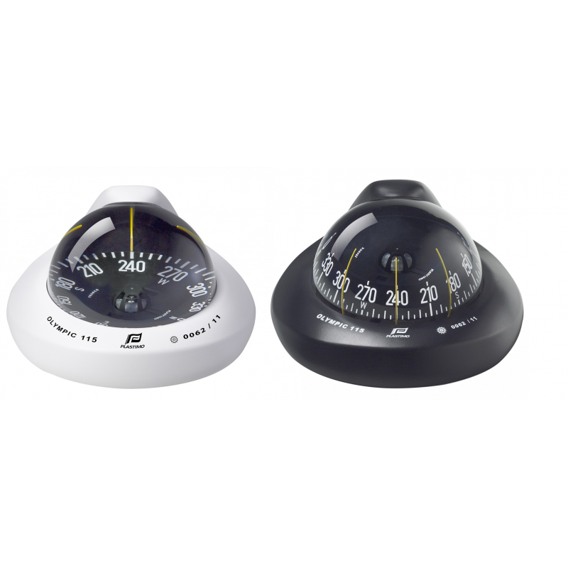 BLACK COMPASS WITH BLACK CONIC CARD