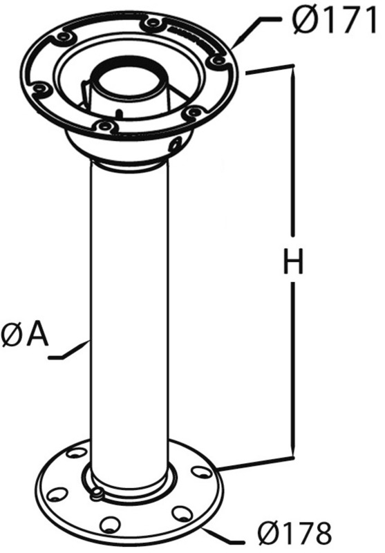 Thread Lock Standfuß aus Aluminium für allgemeineTisch