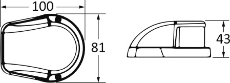 Bug-Navigationslichter, rot/grün zweifarbig