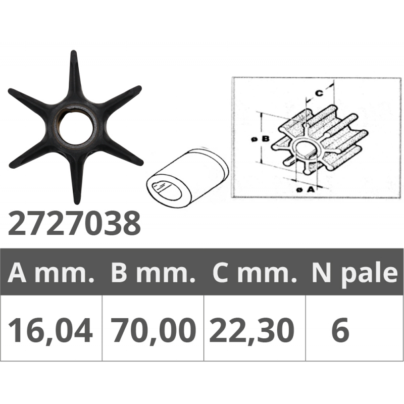 AUSSENBORDER IMPELLER JOHNSON/EV. 2T 40-48-50 HP