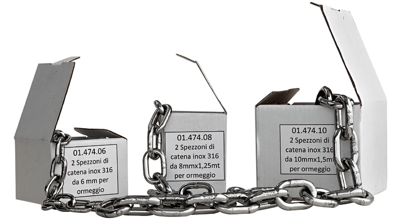 Kettenstücke aus rostfreiem Edelstahl AISI 316