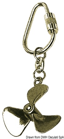 Ringschlüsselanhänger aus poliertem Messing