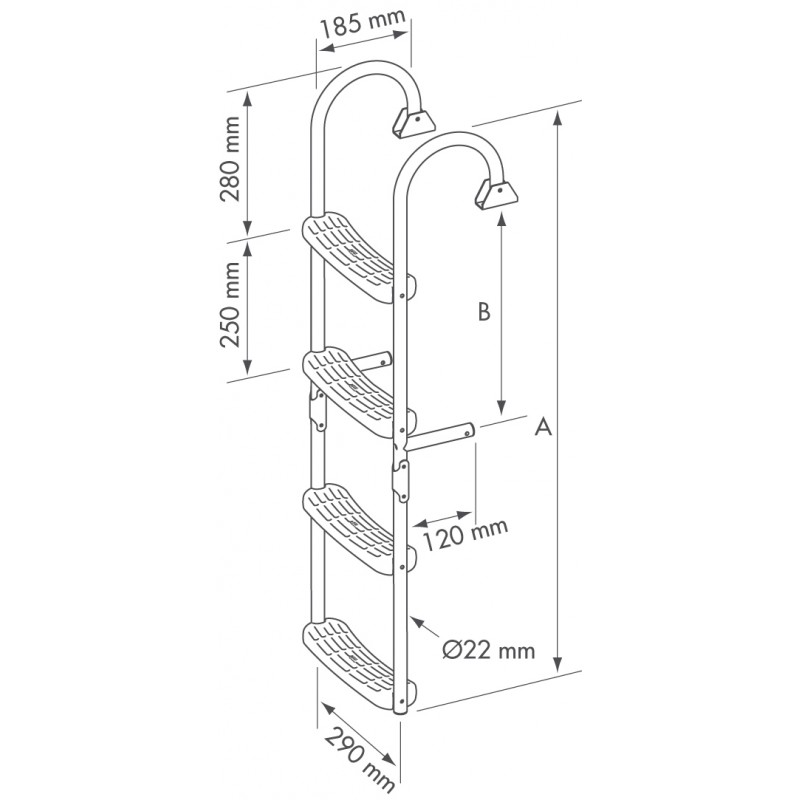 LEITERN 5 STUFEN mm1300x290 P55696