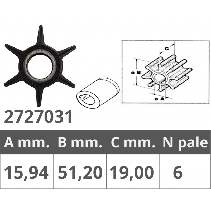AUSSENBORDER IMPELLER JOHNSON/E.2T 20-25-30-35HP
