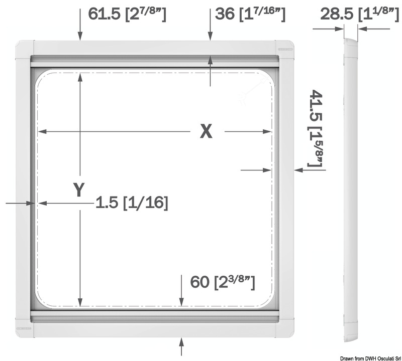 DOMETIC Surface SkyScreen Verdunkelungsrollo und Mückennetz - Aufbaumodell