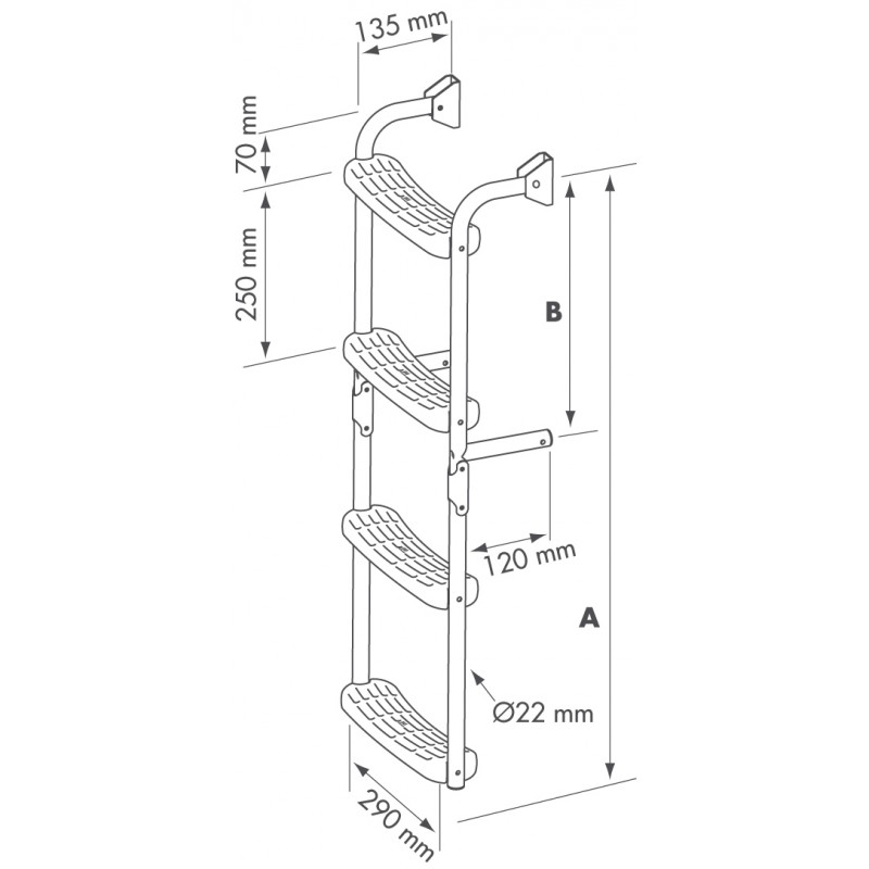 LEITERN 3 STUFEN MM 785X290