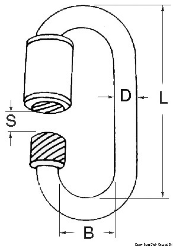 Schotschäkel mit Schraubverschluss