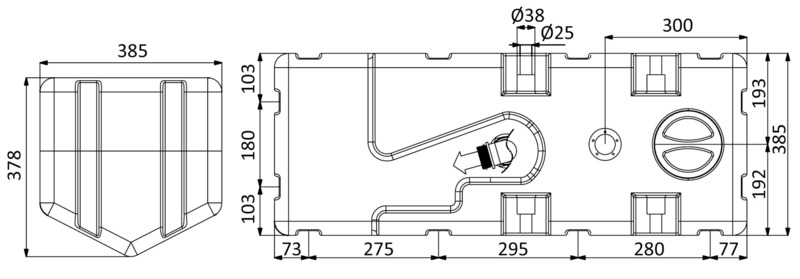 Schmutzwassertank mit integrierter Fäkalienabsaugpumpe von WHALE