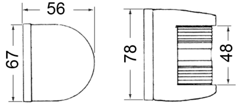 Navigationslichter Utility 85 aus Edelstahl bis zu 12 m