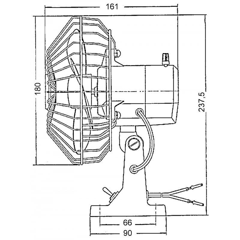 SCHWENKBARER VENTILATOR 12V.