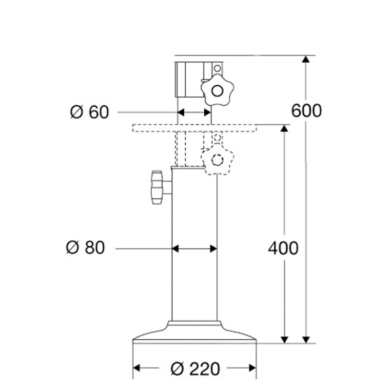 AUSZIEHBARER HALTER mm400/600