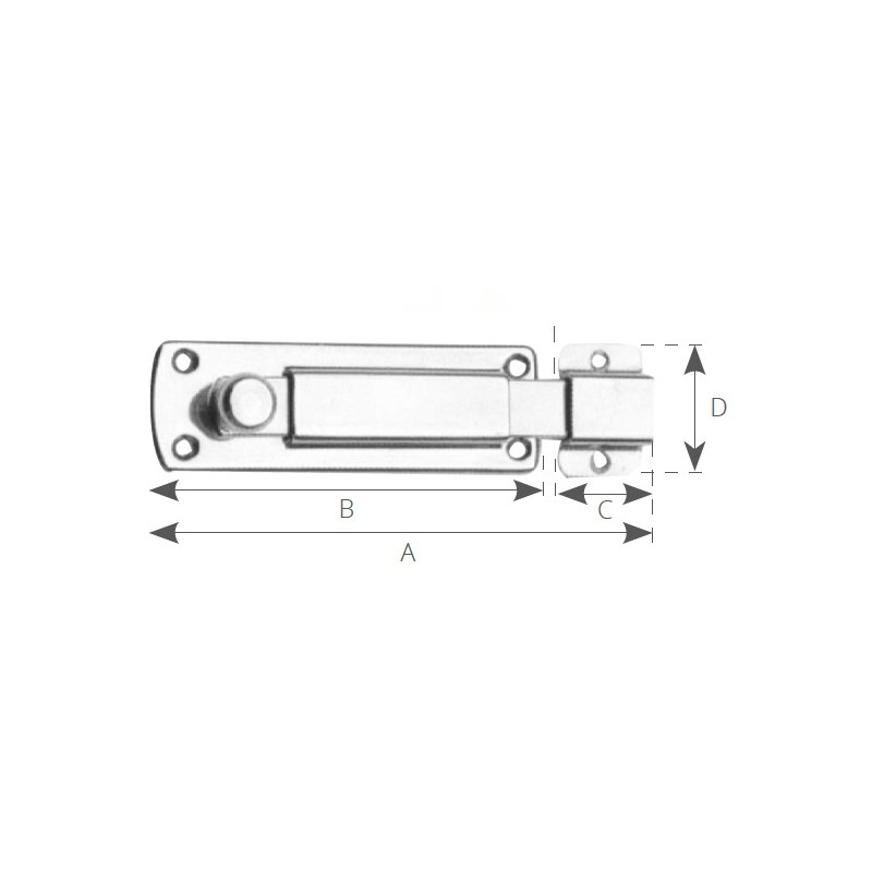 BOLZENRIEGEL Inox mm80