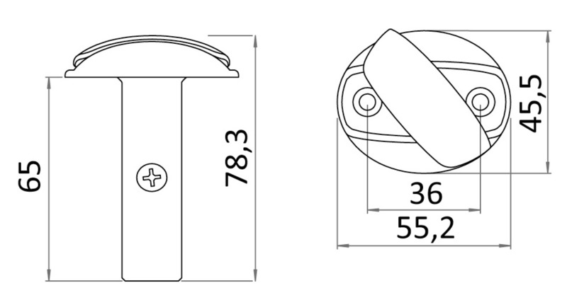 Dome - versenkbare Miniaturklampe