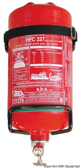 RINA-zugelassene Löschsystem HFC 227 oder FK-5-1-12 (ehemals NOVEC)