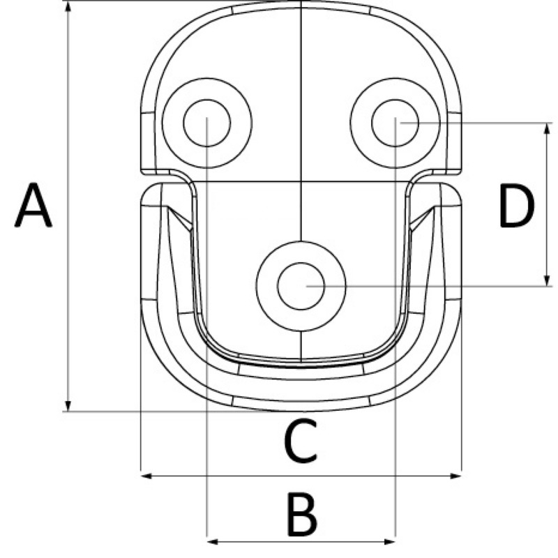 Klappbare Augplatten Square pad eyes mit geschmiedetem HR Ring