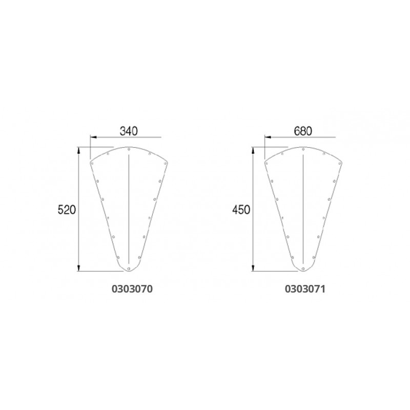 BOW SHIELD MM. 335X515