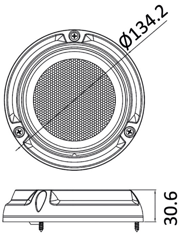 Runde LED-Unterwasserleuchte für Rumpf/Heckspiegel 14W