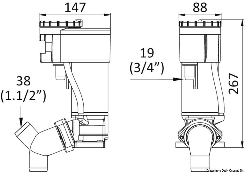 Elektrosatz für manuelle Bord-WCs