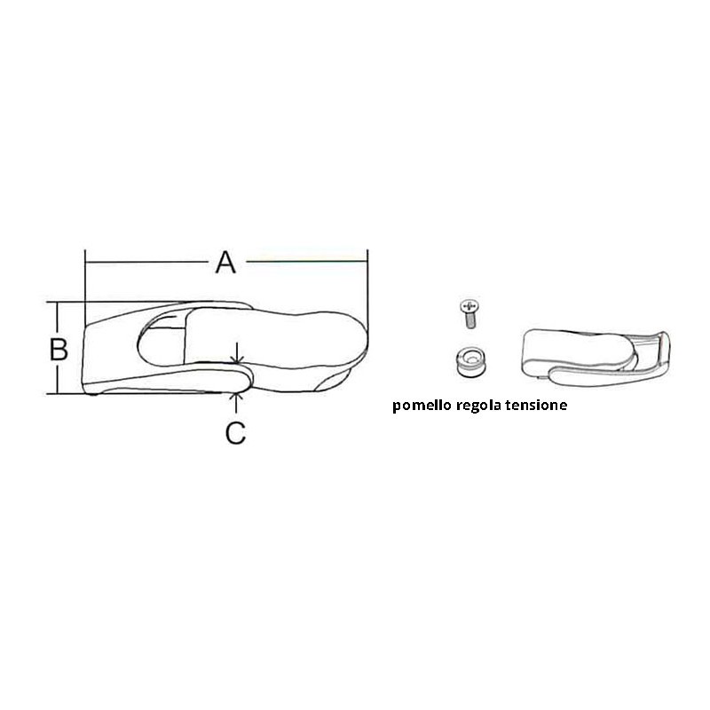 FASTENER WITH WITH PADLOCK EYE