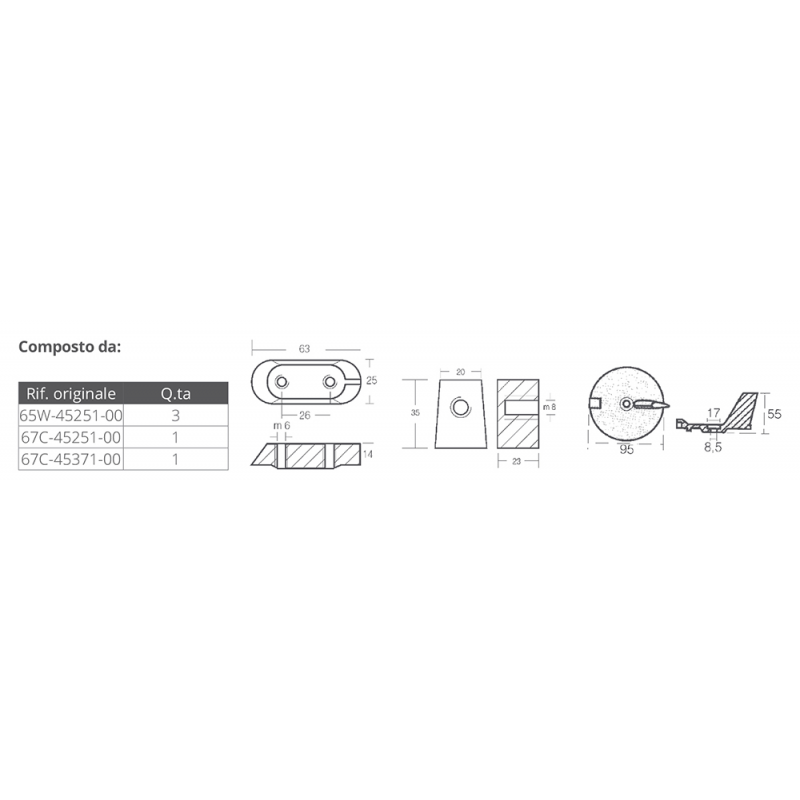 ALUMINIUM KIT YAMAHA 40-60 HP