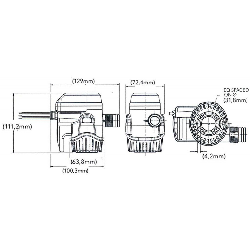 AUTOMATIC BILDGE PUMP RMB 12 V.