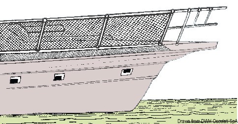 Nylon-Netz als Relingschutz oder Ablage