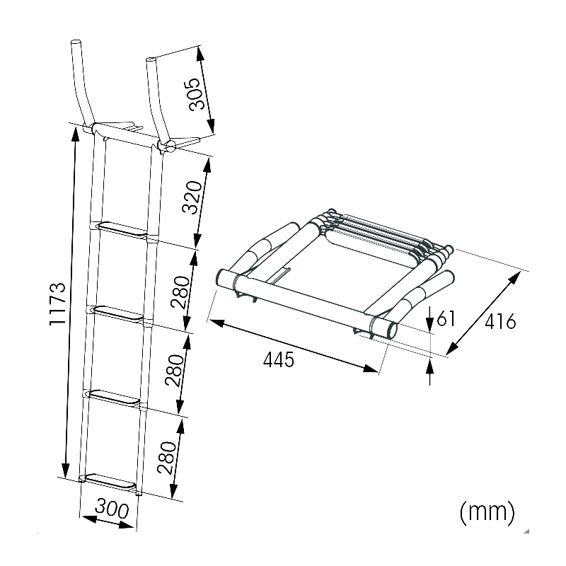 TELESCOPIC LADDER 4 STEPS