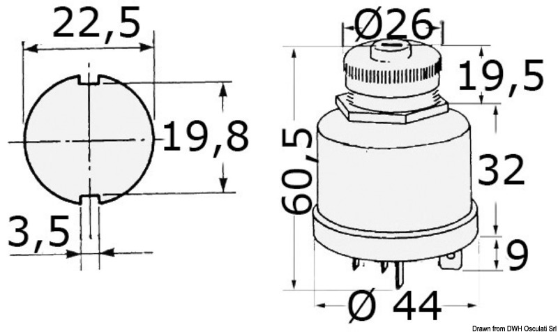 Wasserdichte Zündschlosser IP65